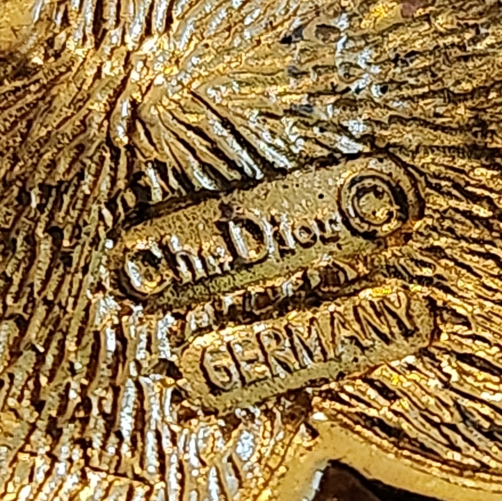Christian Dior Vintage Gold Leaf Brooch Grosse - Picture 12 of 15